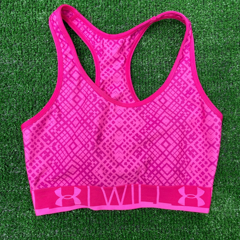 women’s Under Armour Hot Pink Sports Bra